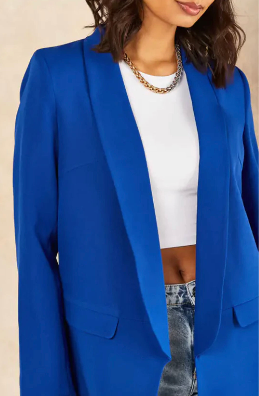OVERSIZED BLAZER IN SAX BLUE