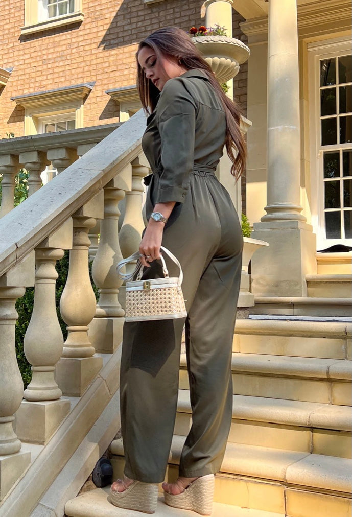 Dott Shirt Style Jumpsuit