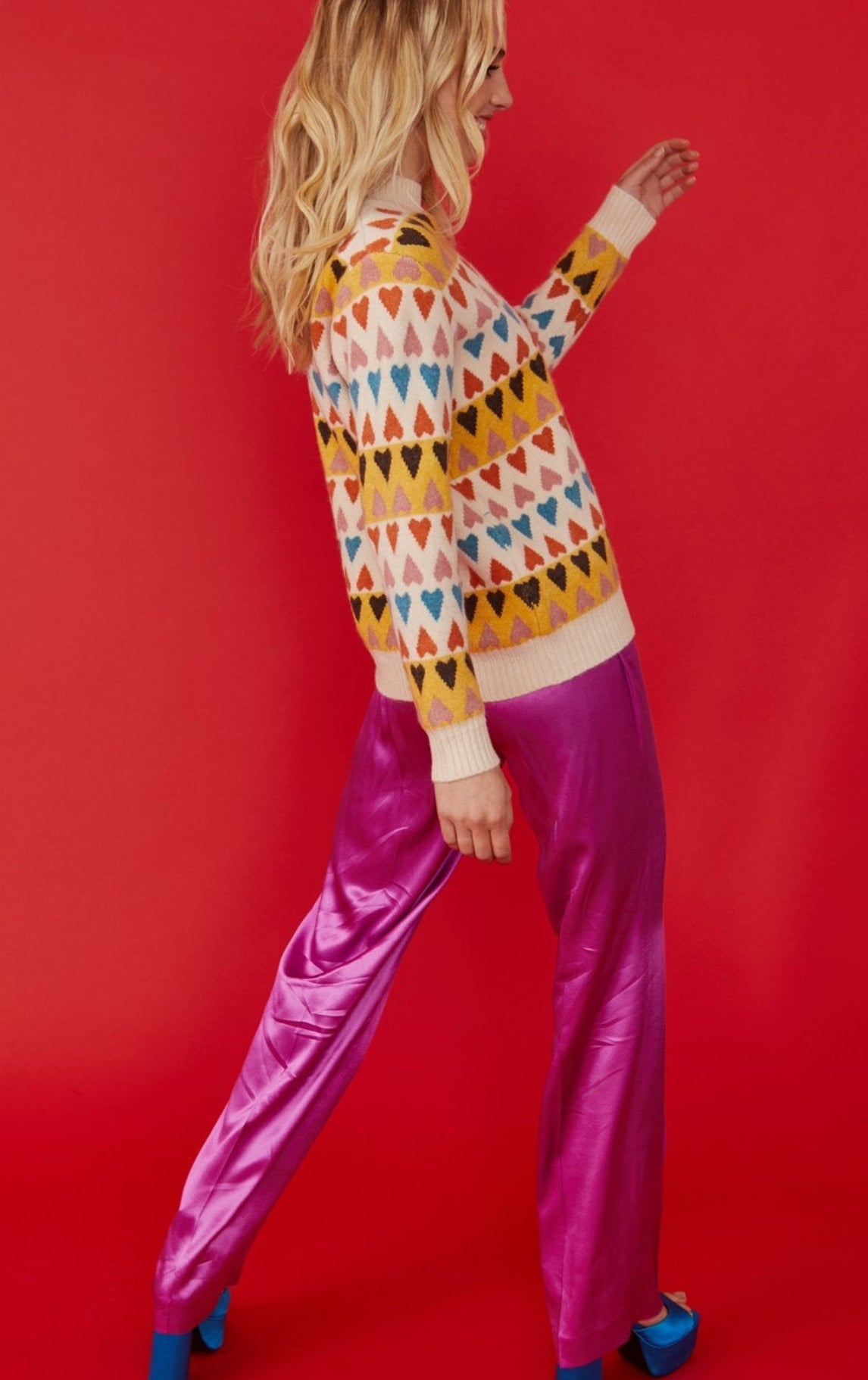 Love Heart Cashmere and Banana Peel Jumper