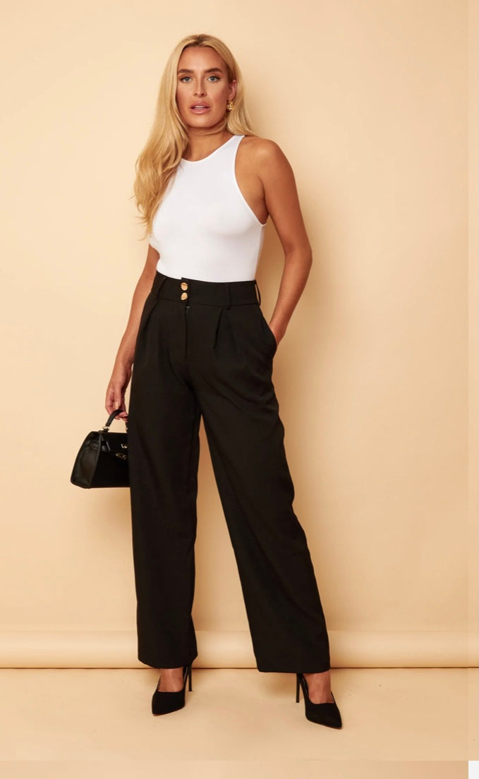 THE BIBI BLACK TROUSERS