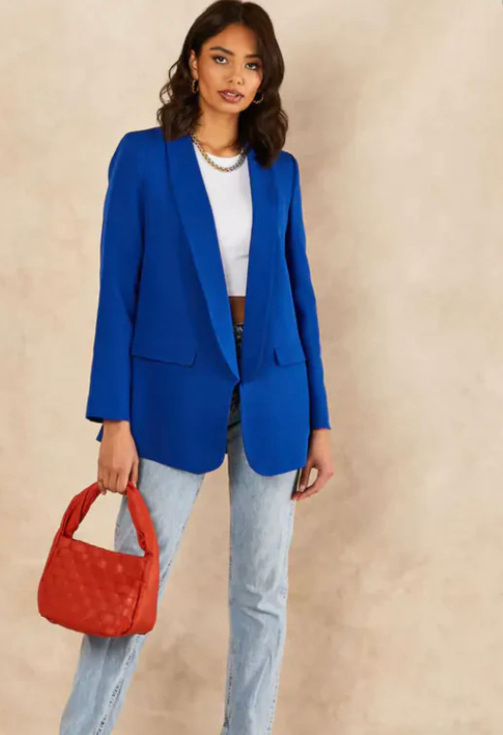 OVERSIZED BLAZER IN SAX BLUE
