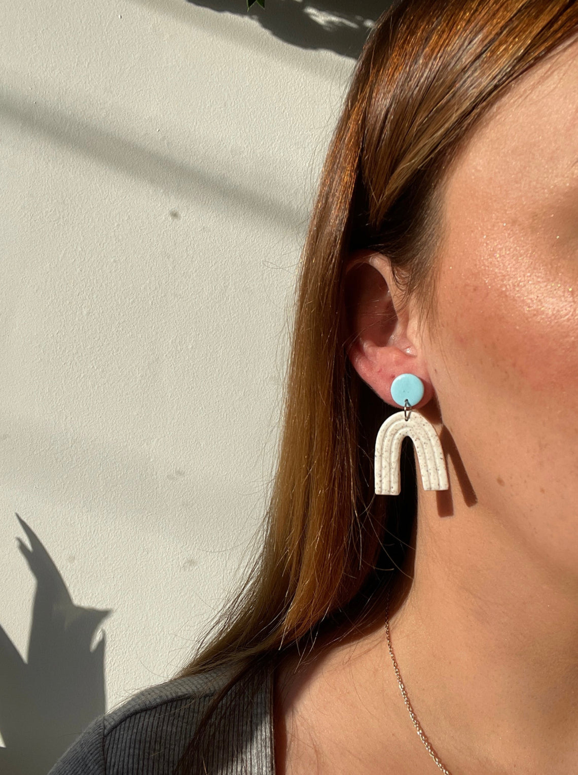 Spring Rainbow Arch Drop Earrings